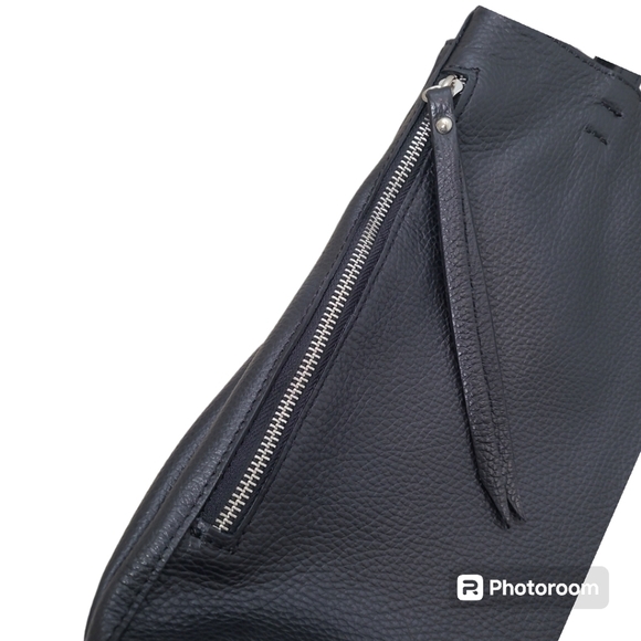 Viola Castellani Black Pebble Italian Leather Shoulder Tote Bag - Picture 15 of 16